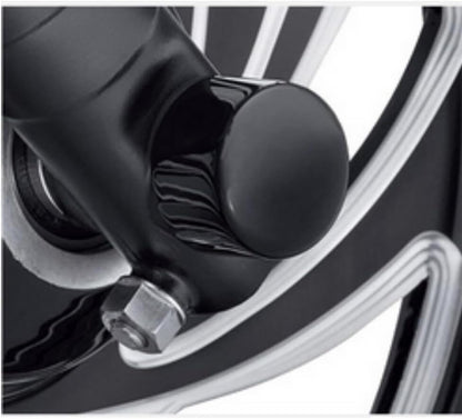 ya 23 10.7 baidi Black front axle cap nut cover for Harley Street, Glide Road, King Softail Dyna-