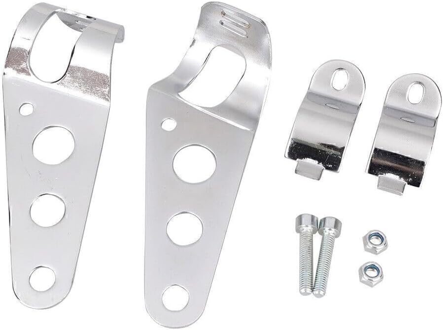 ya 9 10.24 for Cafe Racer Chopper Steel 28-38mm Motorbike Headlight Fork Ears Mount Br