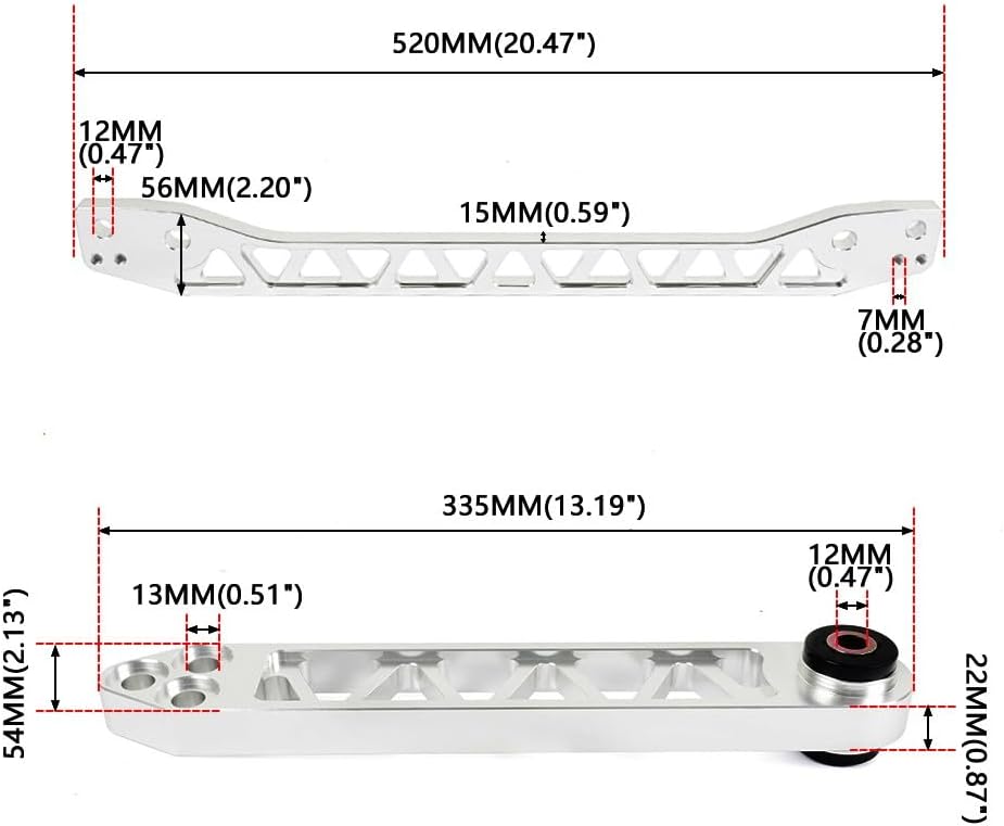ya 13 9.15 baidi Silver Rear Lower Control Arms Subf for Ram e Brace for Honda for Civic 01-05 DX ES LX EX