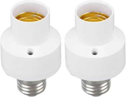 ya 26 10.21 baidi ? White 2PCS Smart Light Bulb Socket Wireless Control Lamp Holder Voice