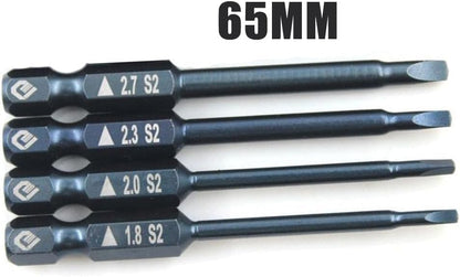 ya 28 10.13 baidi 4pcs 65mm 1/4 Hex Shank Triangle Magnetic Screwdriver Bit Set