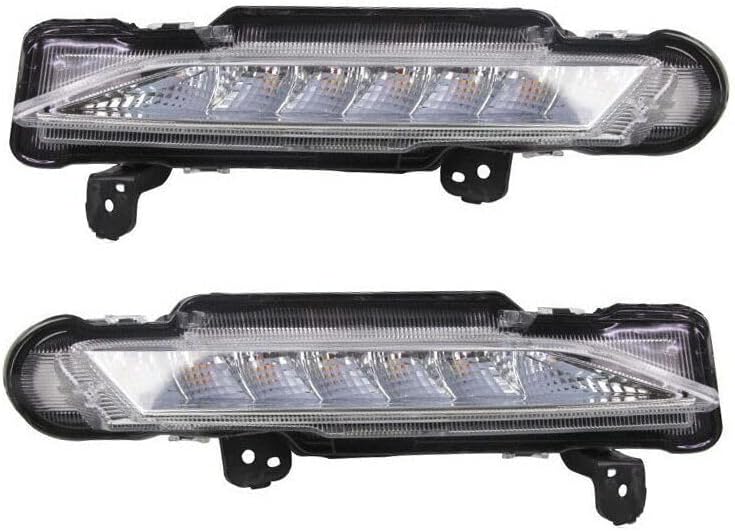 ya 2 8.15 A pair of front DRL daytime running lights and fog lights suitable for the 2017-2019 for Toyota Yaris