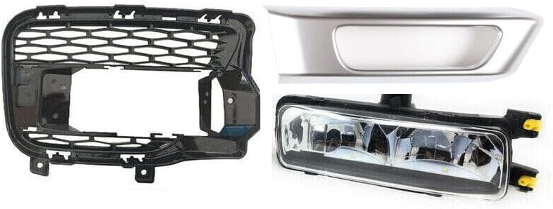 ya 4 8.24 baidi Right Front Fog Lamp Mesh Grille Silver Trim Fits 2014-17 for Range Rover Sport