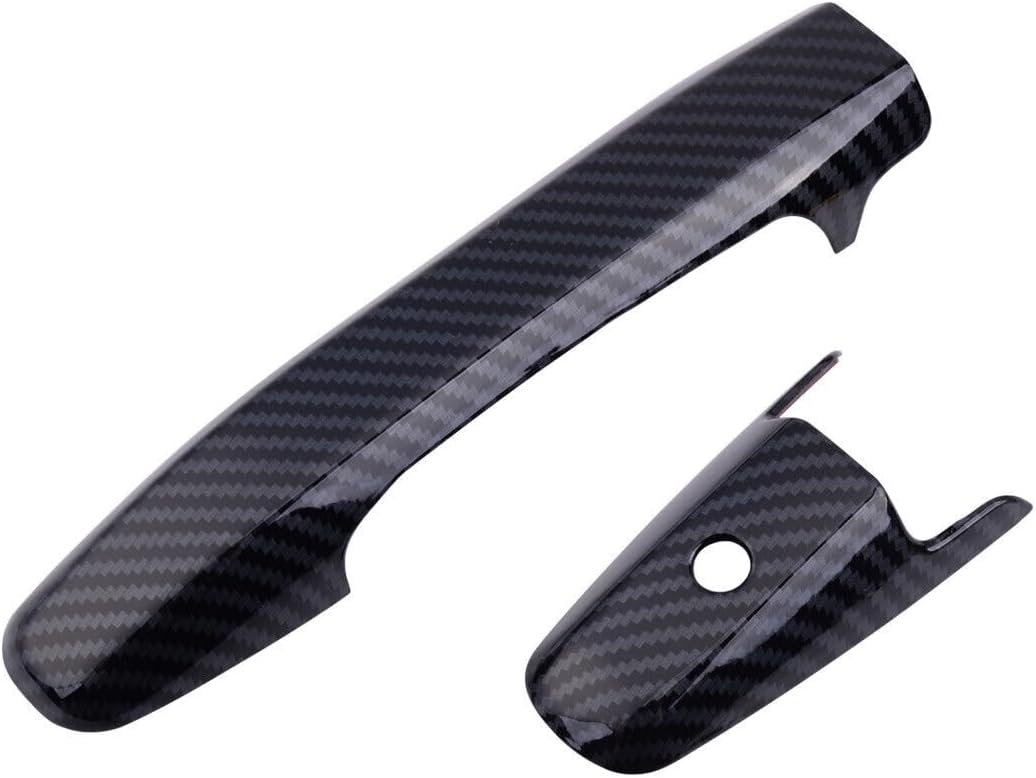 ya 2 8.15 8pcs/Set Carbon Fiber ABS Door Handle Cover Trim Black Fits for Honda Civic 06-11