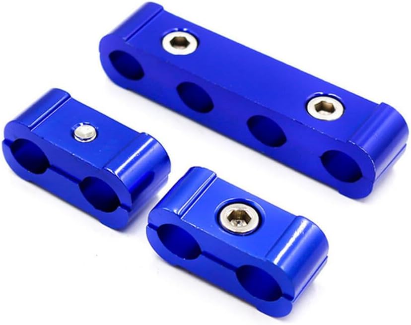 ya 4 8.10 Universal Aluminum Engine Spark Plug Wire Separator Divider Organizer Clamp Kit