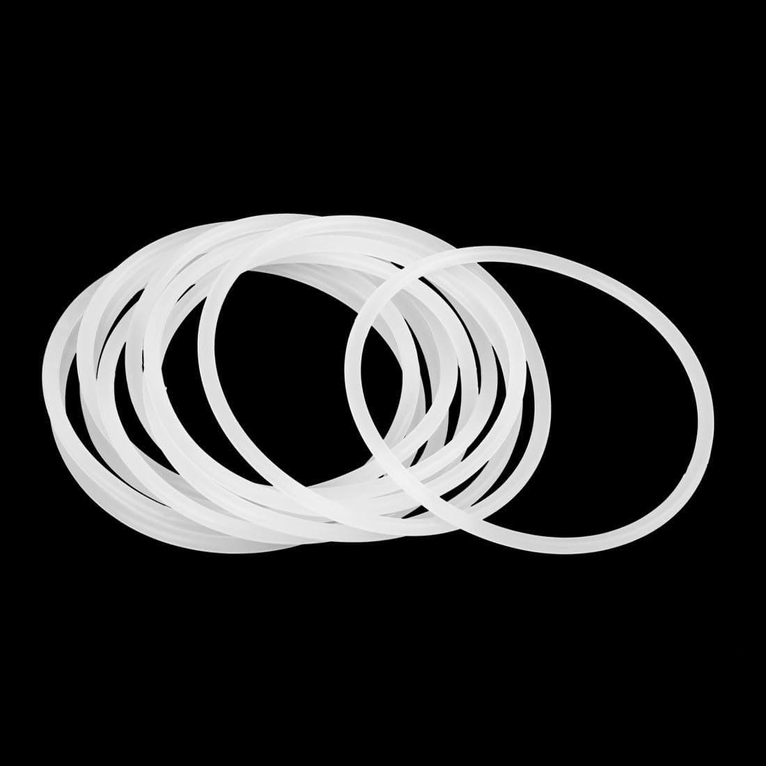 ya 13 9.15 baidi 10X Silicone O-Rings, 70mm OD, 63.8mm ID, 3.1mm Width, Seal Gasket White