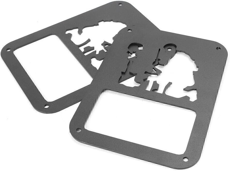 ya 14 9.20 zhengce Red Rear Tail Light Lamp Guard Cover Fit 2007-17 for Jeep Wrangler JK 2 Doo-1