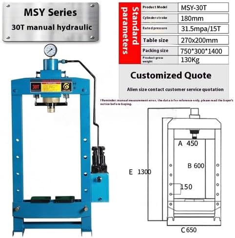 ya 28 10.13 baidi 20T Manual Hydraulic Press, ing Press, ame Gantry Forging Presses-1