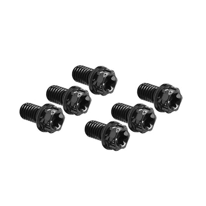 ya 6 8.14 6pcs Bolts Torx Head Flange Screws M10x15mm Black for Motorcycle Bike