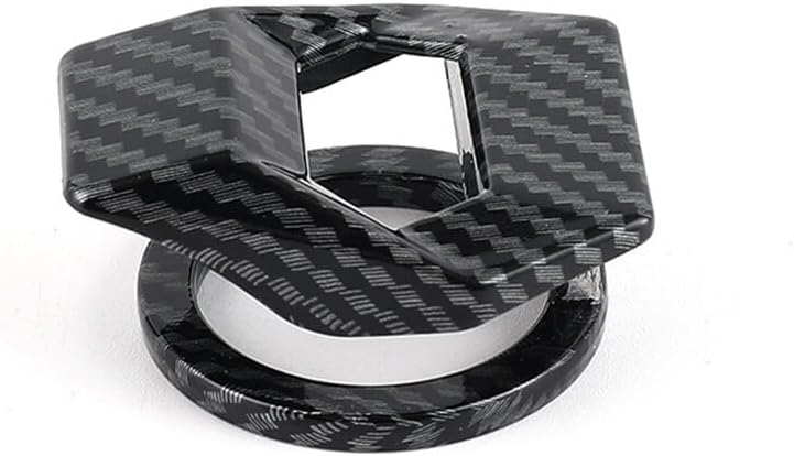 ya 4 8.24 baidi Universal Car Engine Start Stop Button Cover Decorative Carbon Fiber Black