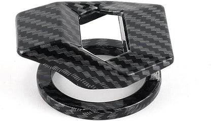 ya 4 8.24 baidi Universal Car Engine Start Stop Button Cover Decorative Carbon Fiber Black