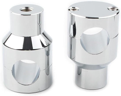 ya 6 8.14 1 Motorcycle Handlebar Bar Mount Adapter Risers Clamp Fit Harley for Honda Chrome