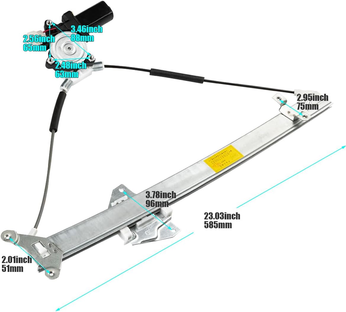 ya 12 10.8 baidi for Mitsubishi Montero 1992-2000 MR135166 Front Right Window Regulator Motor