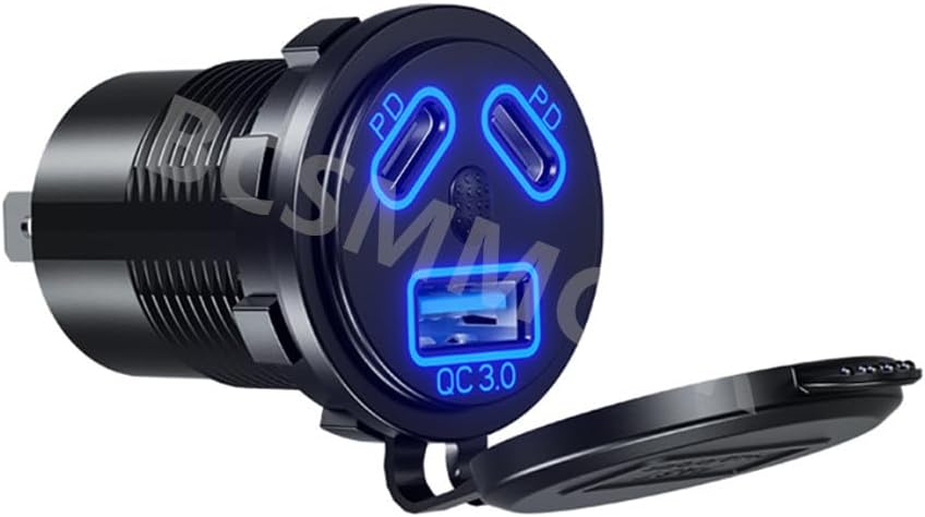 ya 6 8.24 baidi USB Type-C Car for Charger Socket Power Outlet Phone Quick Charge Adapter Waterproof