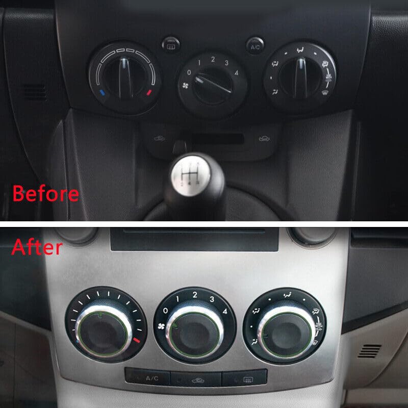 ya 6 8.24 baidi Get 3X Air Conditioner Switch Knob Heater Climate Control Button Dial Fits for Mazda 2 Demio