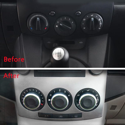 ya 6 8.24 baidi Get 3X Air Conditioner Switch Knob Heater Climate Control Button Dial Fits for Mazda 2 Demio