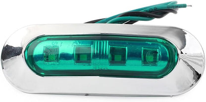 ya 14 9.20 zhengce Fit Truck Trailer Pickup 12V 24V 4 LED Side Clearance Marker Green Light 5p-1