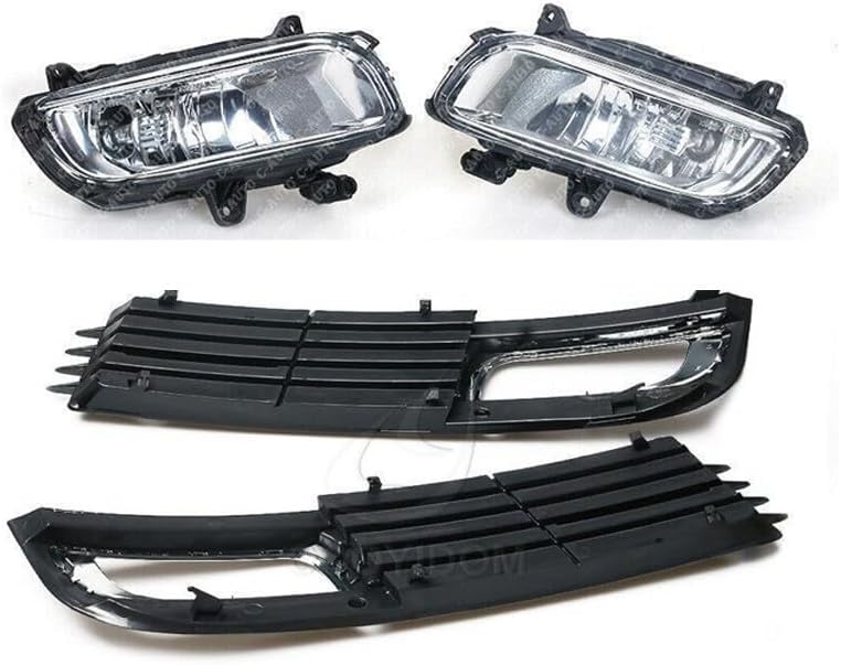 ya 9 10.24 4PCS for Audi A8 QUATTRO A8 D3 2008-2010 Front Bumper Grille Covers + Fog Lights