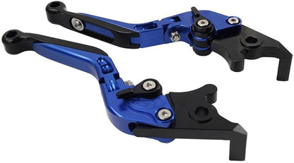 ya 6 8.14 CNC Folding Extendable Brake Clutch Levers for Kawasaki Z1000 ZX9R ZX6R Blue