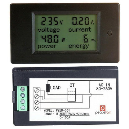 ya 16 10.20 baidi Digital AC Voltage Meter 100A 80~260V Power Meter Energy Test Ammeter Multimeter