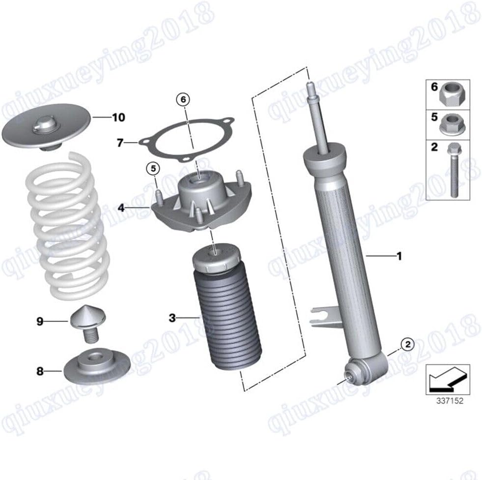 ya 8 8.24 baidi 2 Rear Shock Absorbers L/R for 2013-2015 for BMW X1 E84 BEMWQ OE 33526855243