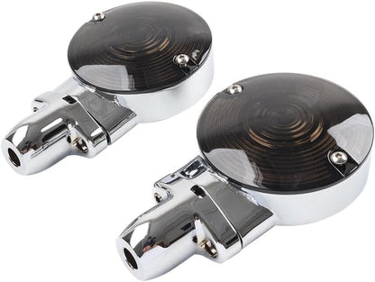 ya 7 8.24 baidi Front Flat Turn Signal Housing Smoke Lens For Harley Fat Boy Heritage Softail