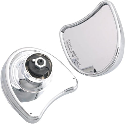 ya 13 9.15 baidi Two Batwing Internal Fairing-Mounted Side Mirrors for Harley Touring 96-13 Chrome-