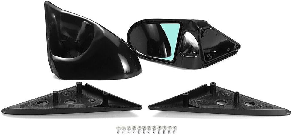 ya 11 9.14 baidiPair Manual Rear View Side Mirror Fit for Honda for Civic EG EX 2Dr 1992-1995 Black