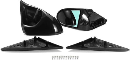 ya 11 9.14 baidiPair Manual Rear View Side Mirror Fit for Honda for Civic EG EX 2Dr 1992-1995 Black
