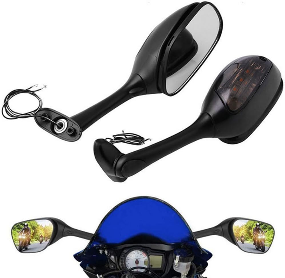 ya 2 8.15 with Light Rotatable Rear View Side Mirrors Fit for Suzuki GSXR600/750 GSXR1000