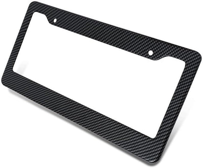 ya 9 10.24 Car License Plate Frame Cover Hood Cap Rear Black Carbon Look for Hyundai