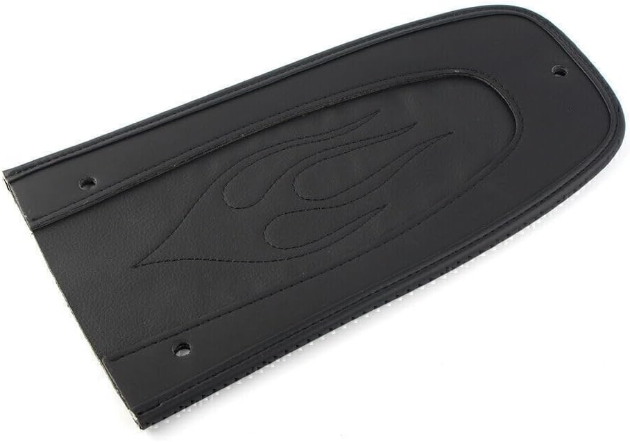 ya 4 8.8.2 Moto Drag Flame Stitch Leather Rear Fender Bib Fits for Harley Touring 1997-17 Black