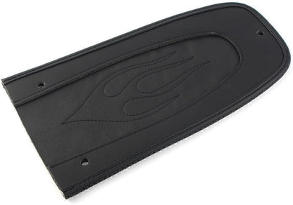 ya 4 8.8.2 Moto Drag Flame Stitch Leather Rear Fender Bib Fits for Harley Touring 1997-17 Black