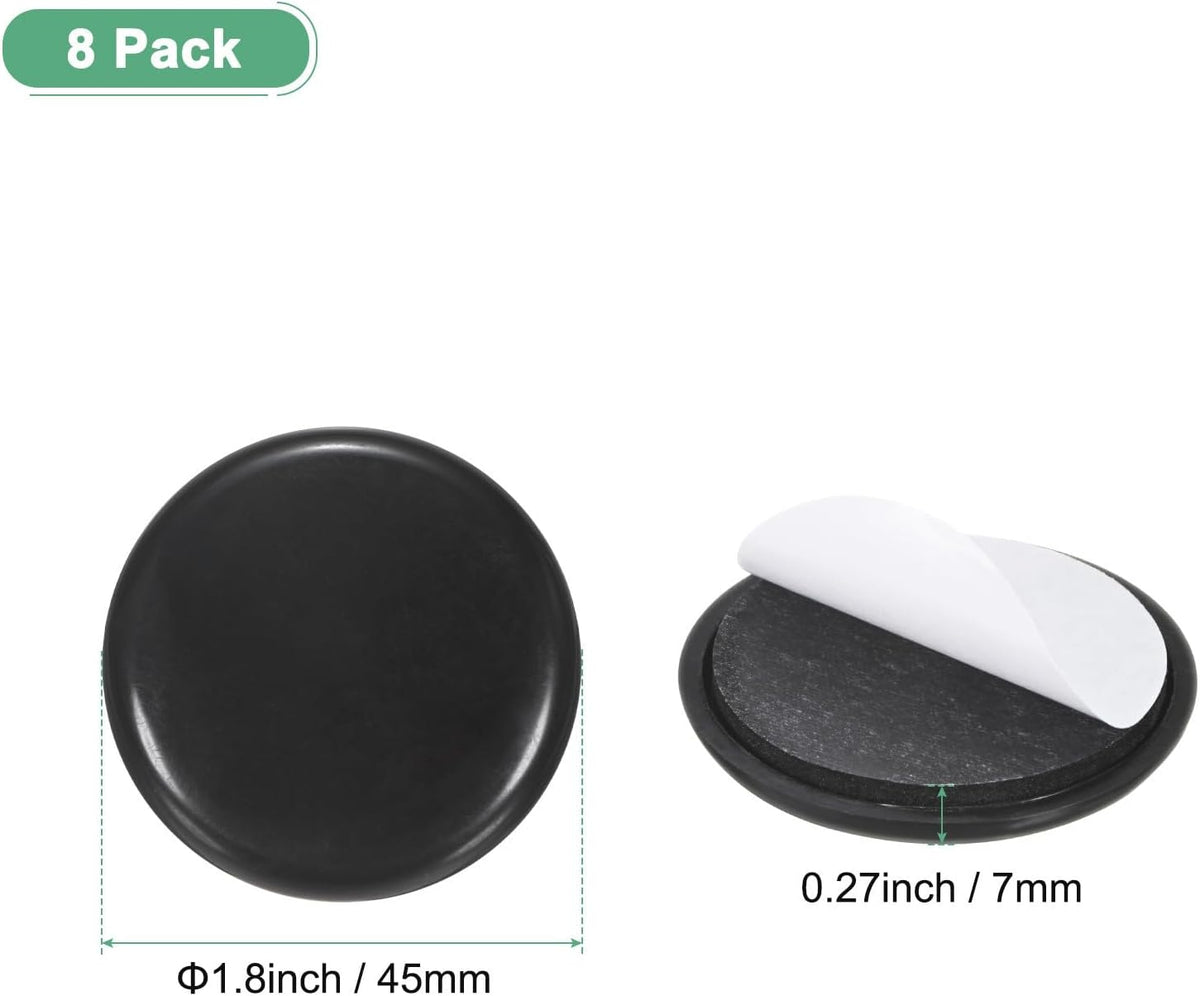 ya 26 10.21 baidi 8-Pack Furniture Sliders 1.8 Diameter Self-Adhesive Mover Glides Round [Black]