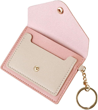 ya 9 10.24 Candy Color Card Pack Keychain Miss Coin Purses for Women Small Wallet