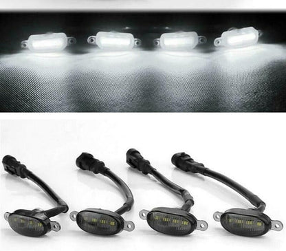 ya 4 8.14 4pcs Smoke Front Grille White LED Light Raptor Style for Toyota Highlander 2001-07