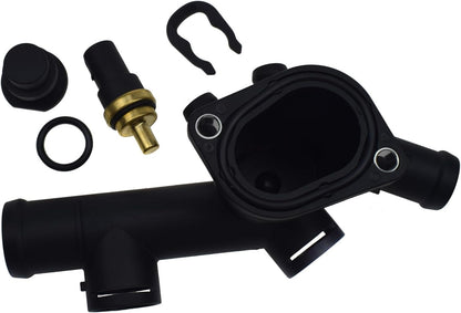 ya 11 9.14 baidiCoolant Cooling Hose Flange W/Temperature Sensor Set for VW Beetle 2.0L 1998-05