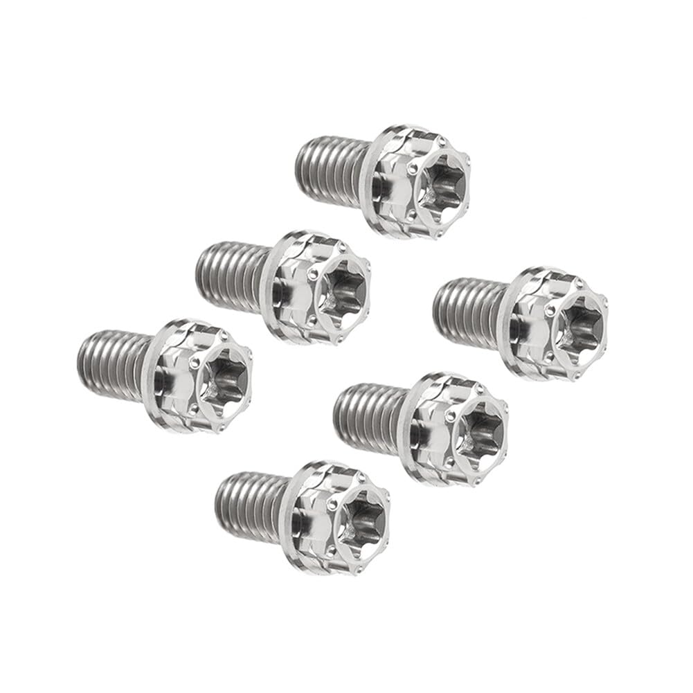 ya 9 10.24 6pcs Bolts Torx Head Flange Screws M8x10mm for Motorcycle Bike