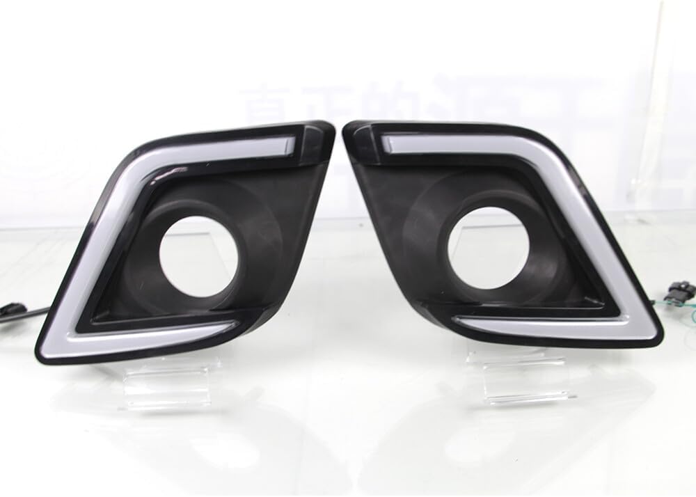 ya 13 9.15 baidi Front Fog Lamps Daytime Running Lights w Turn Signal For for Toyota Hilux 2015-2017