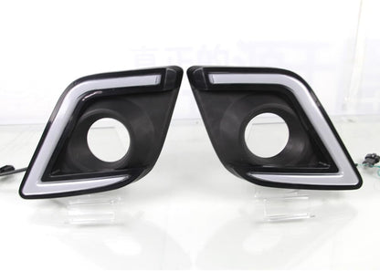 ya 13 9.15 baidi Front Fog Lamps Daytime Running Lights w Turn Signal For for Toyota Hilux 2015-2017