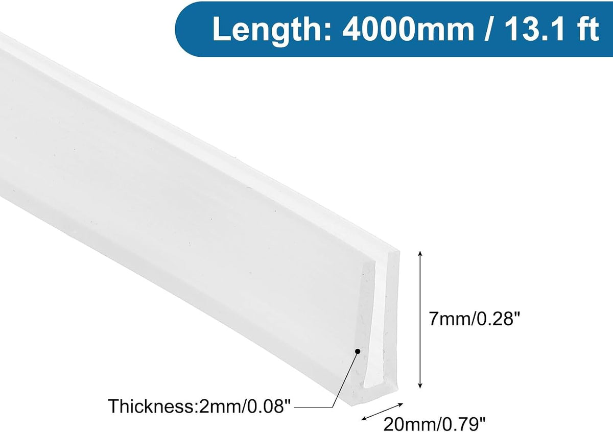 ya 26 10.21 baidi U Channel Edging Trim, 13.1 ft 0.79Wx0.08Tx0.28H Sheet Ed Guard Protector