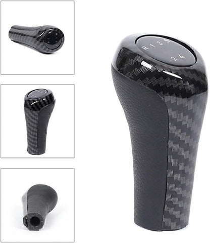 ya 4 8.14 5 Speed Gear Shift Knob Black Carbon fit for BMW 1 Series E81, E82, E87 3 Series E46