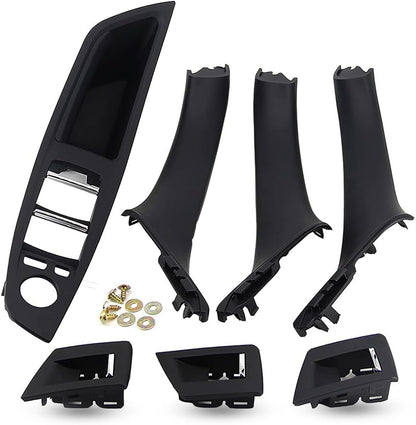 ya 5 8.10 Interior door panel handle pull edge cover suitable for 10-16 for BMW 5 Series F10 F11 EOA Black