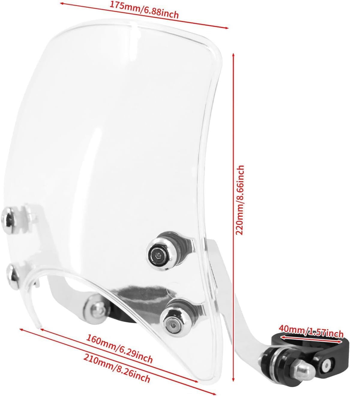 ya 28 10.13 zhengce 39mm Windshield Clear Windscreen Fit for Harley Sportster XL 883 1200 2004