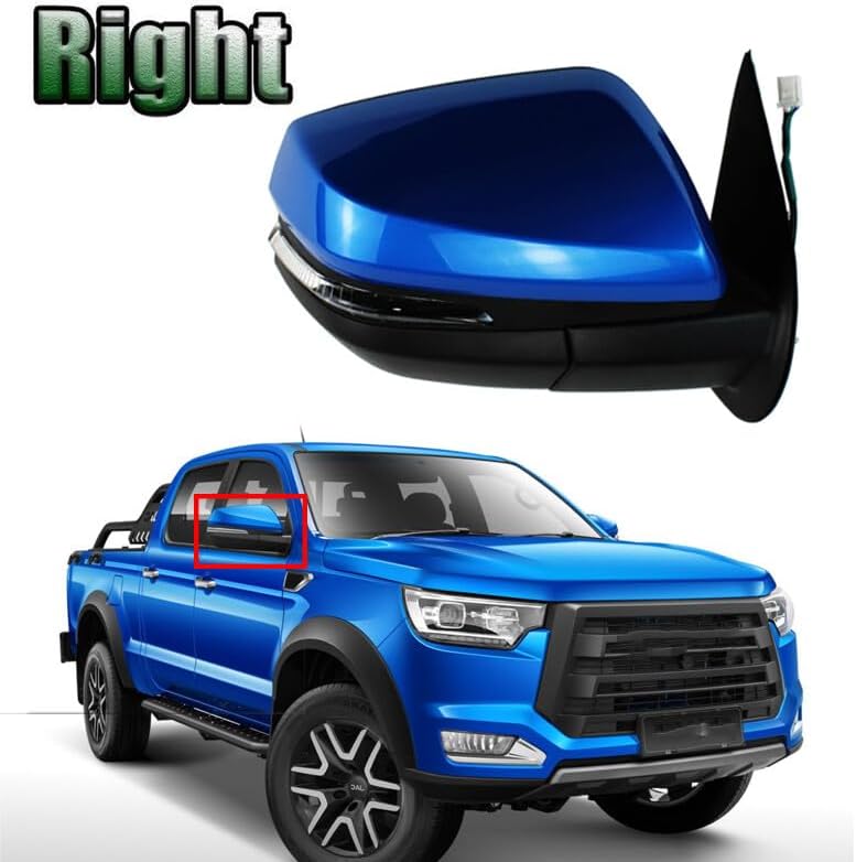 ya 11 9.14 baidiRight For JAC T8 Pickup Side Rear Mirror Assy With Turn Signal Without Camera