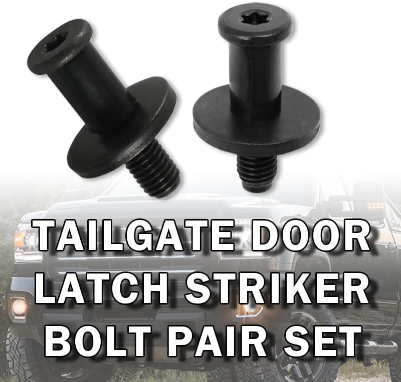 ya 10 9.16 baidi 2X Tail Gate Latch Tailgate Striker Bolt Set for for Cadillac for Chevrolet for GMC for Hummer