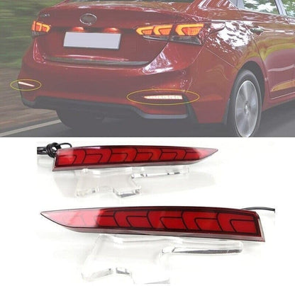 ya 4 8.8 One pair of LED rear bumper fog lights brake warning lights for Hyundai accent 2018-2020 