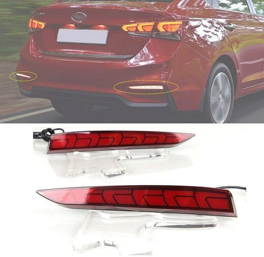 ya 4 8.8 One pair of LED rear bumper fog lights brake warning lights for Hyundai accent 2018-2020 