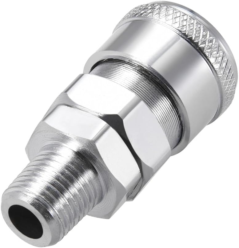 ya 14 9.20 baidi Air Hose Coupler,1/4 G Male Nipple to 0.51 Female Socket Coupler Fittings-1