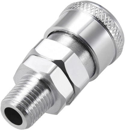 ya 14 9.20 baidi Air Hose Coupler,1/4 G Male Nipple to 0.51 Female Socket Coupler Fittings-1